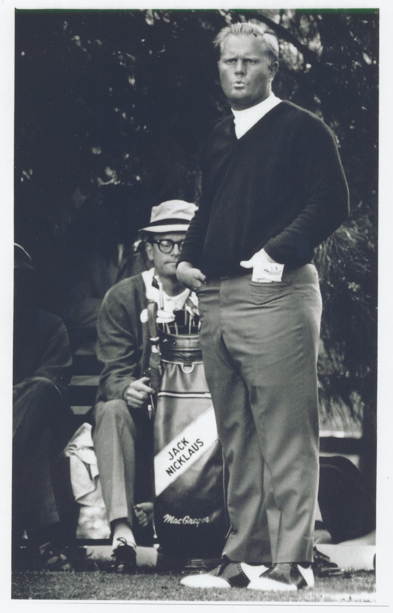 Jack Nicklaus at TCC May 1, 1967 with caddy and longtime TCC member, Dean Beck